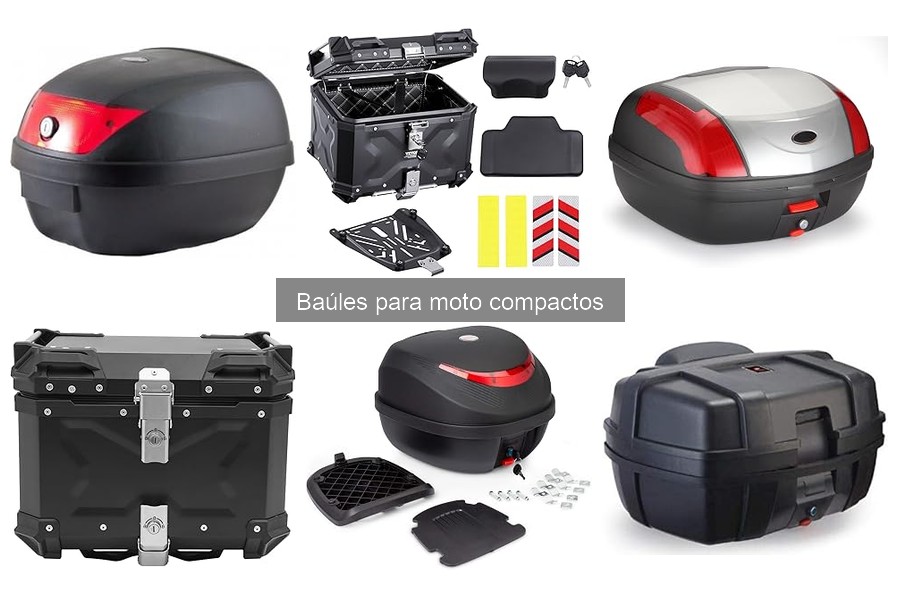 Accesorios esenciales para baúles de moto compactos