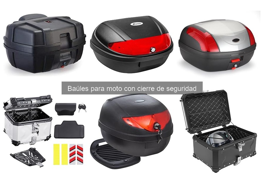Alternativas a baúles para moto con cierre de seguridad
