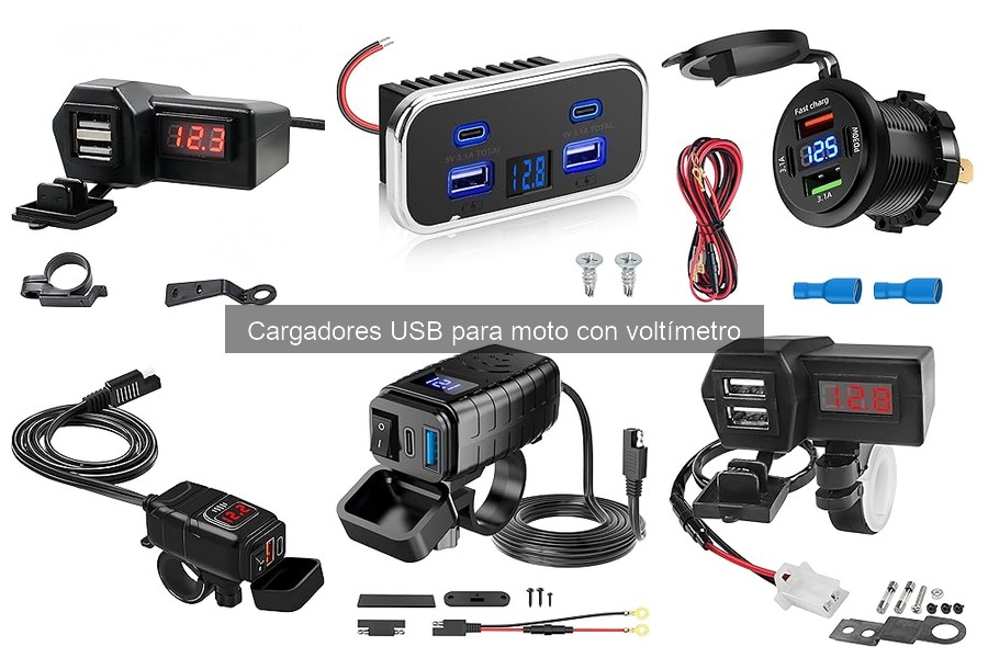 Alternativas a cargadores USB para moto con voltímetro