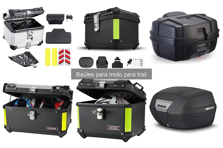 Alternativas a los baúles para moto trail: opciones efectivas
