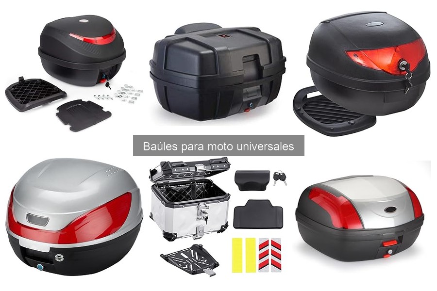 Capacidad de carga de baúles para moto universales