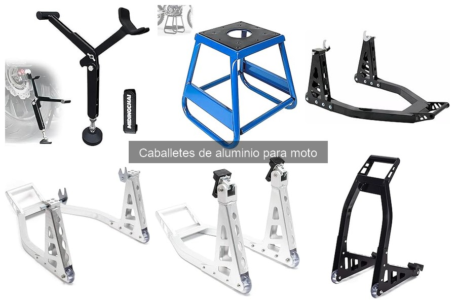 Capacidades de carga en caballetes de aluminio para moto