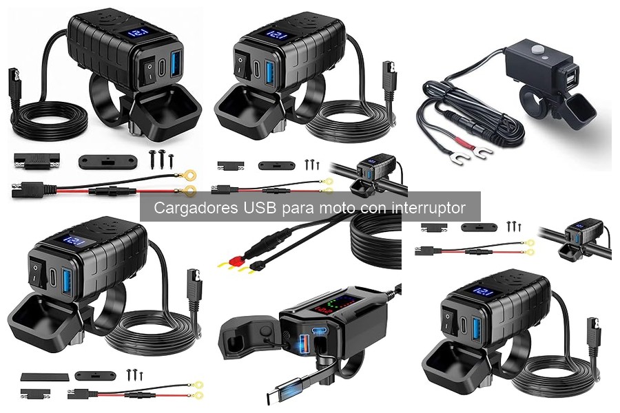Cargadores USB para moto con interruptor a buen precio