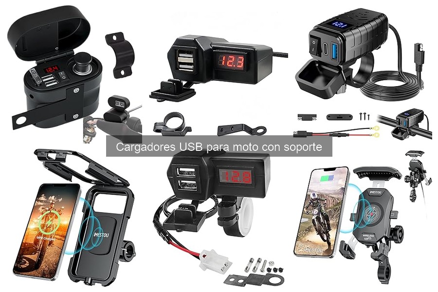 Cargadores USB para moto con soporte: características y funcionalidades