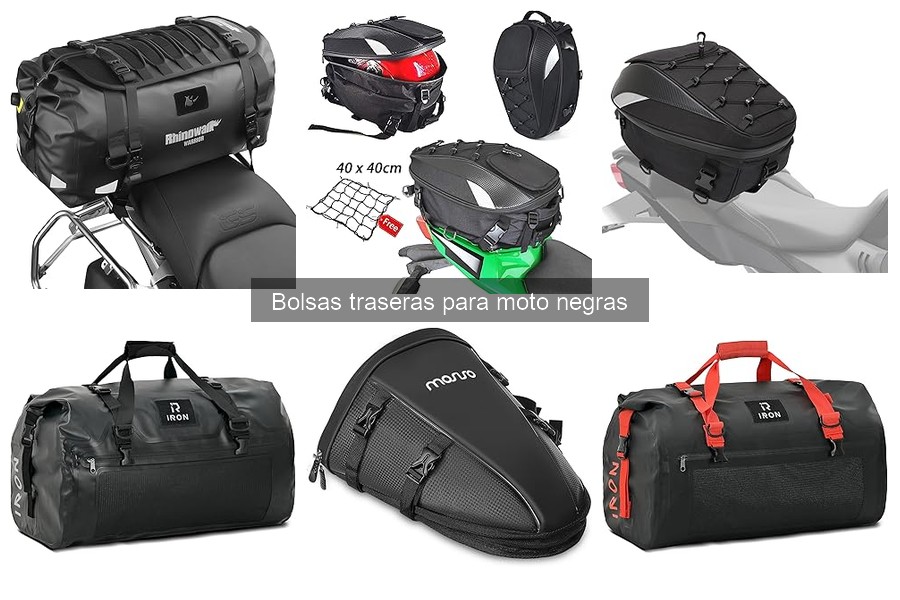Cómo elegir el tamaño ideal de bolsa trasera para moto negra