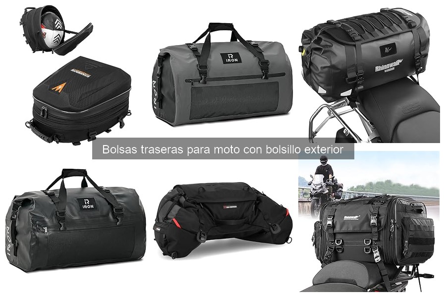 Cómo instalar una bolsa trasera en moto con bolsillo exterior