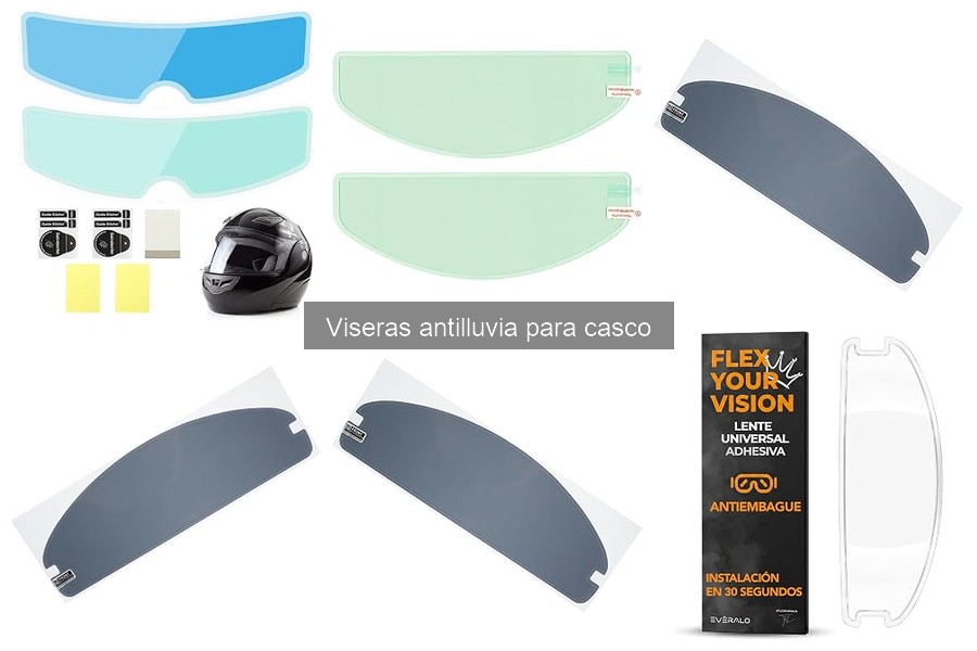 Cómo instalar viseras antilluvia en cascos de moto