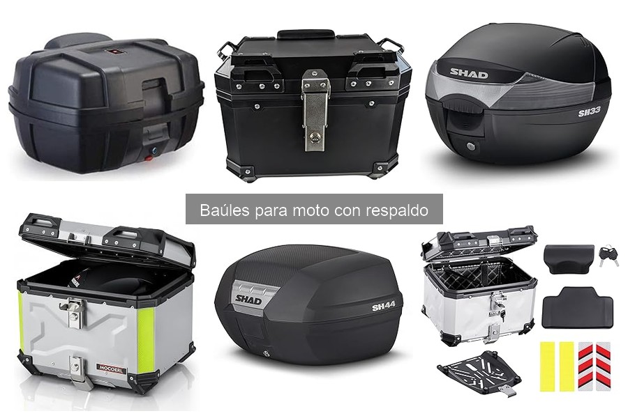 Comparativa de baúles para moto: Con y sin respaldo