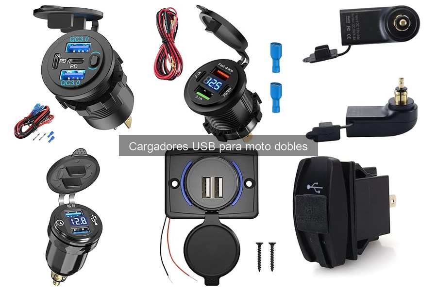 Comparativa de Cargadores USB Dobles y Simples para Moto