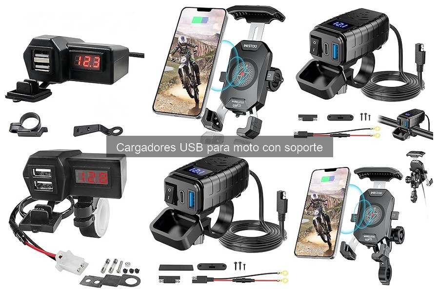 Comparativa de los Mejores Cargadores USB para Moto con Soporte