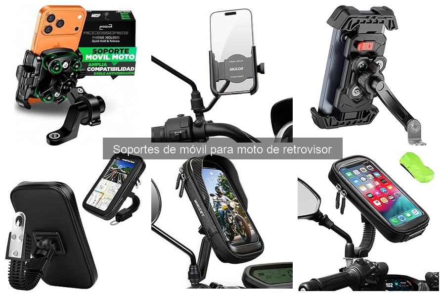 Comparativa de los mejores soportes de móvil para moto de retrovisor