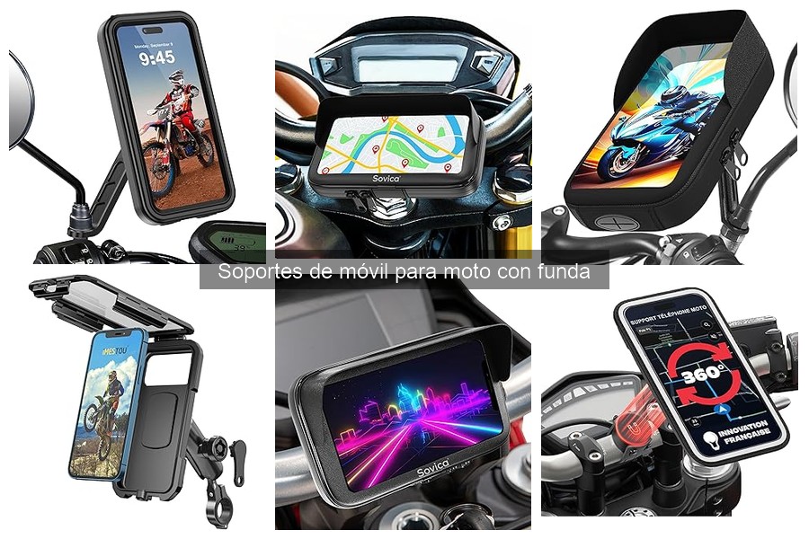 Comparativa de materiales en fundas de soporte para móvil en moto