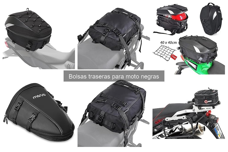 Consejos para cargar una bolsa trasera negra para moto