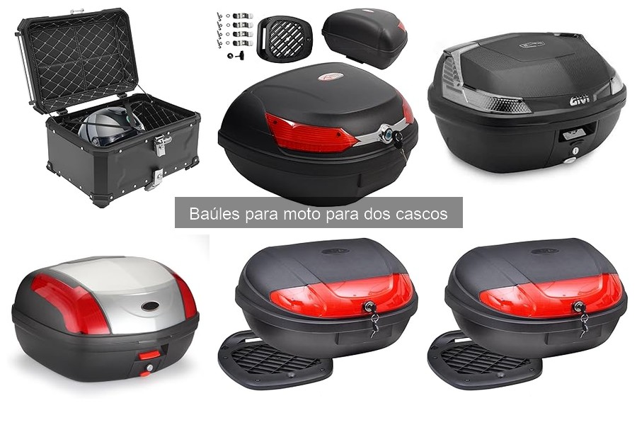 ¿Cuánto cuesta un baúl para moto de dos cascos? Precios y ofertas