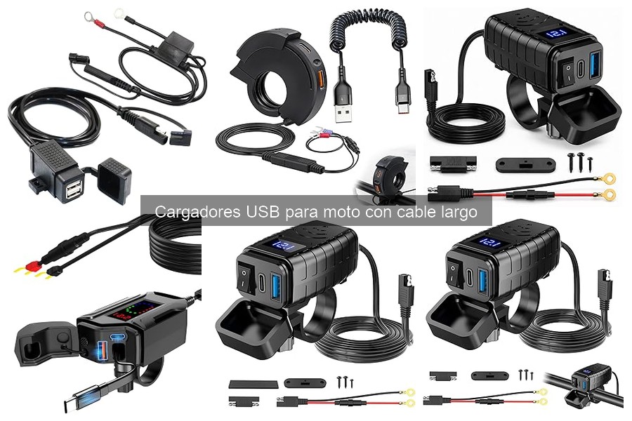Dónde comprar cargadores USB para moto con cable largo a buen precio