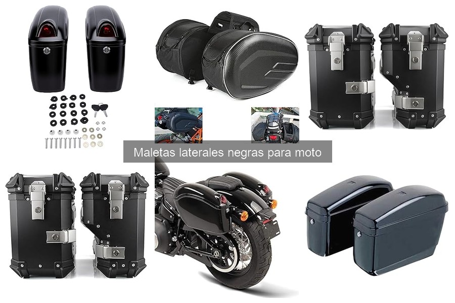 Estilos y diseños de maletas laterales negras para moto