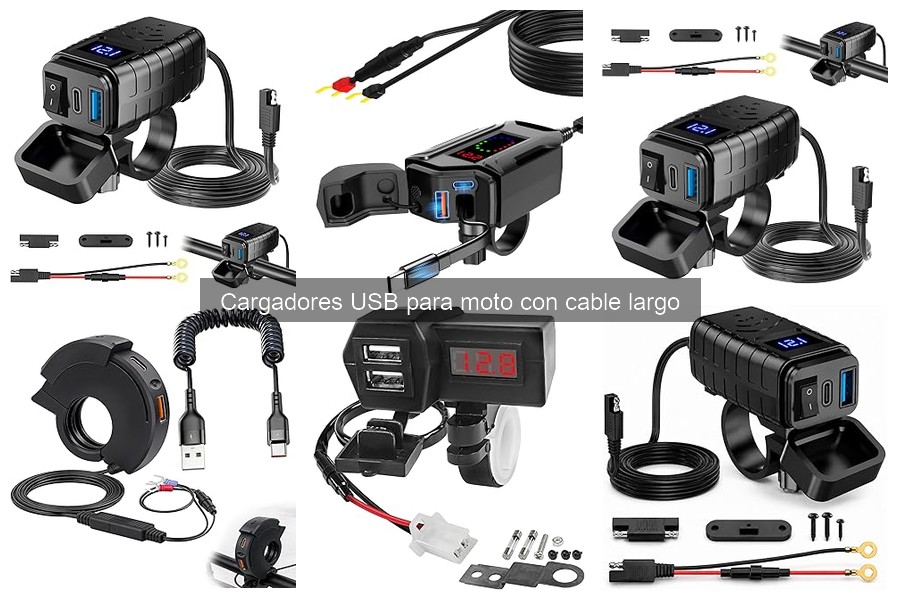 Guía de compra de cargadores USB para moto con cable largo