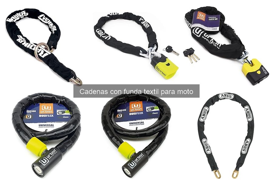 Guía de instalación de cadenas con funda textil para moto