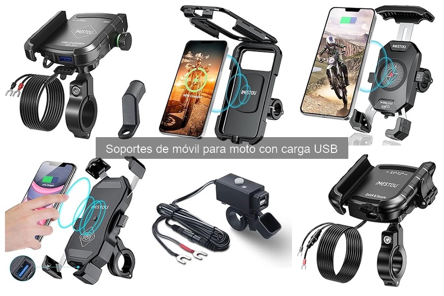 Guía de instalación de soportes de móvil para moto con carga USB