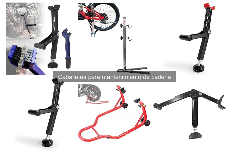 Instrucciones para usar caballetes de mantenimiento de cadena