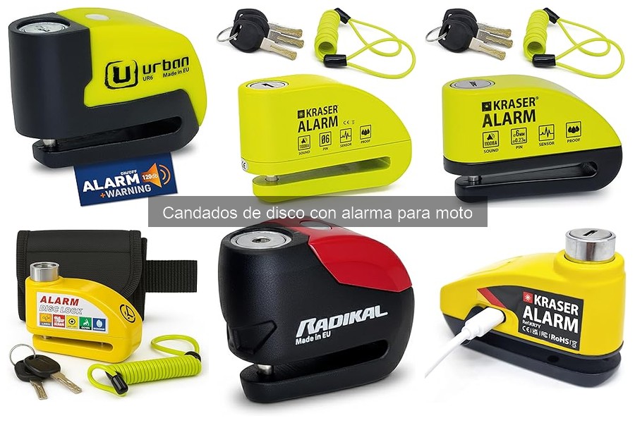Mantenimiento de candados de disco con alarma para moto