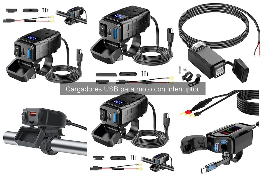 Mantenimiento de cargadores USB para moto con interruptor