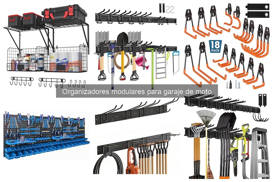** Maximiza tu espacio: organizadores modulares para garaje de moto