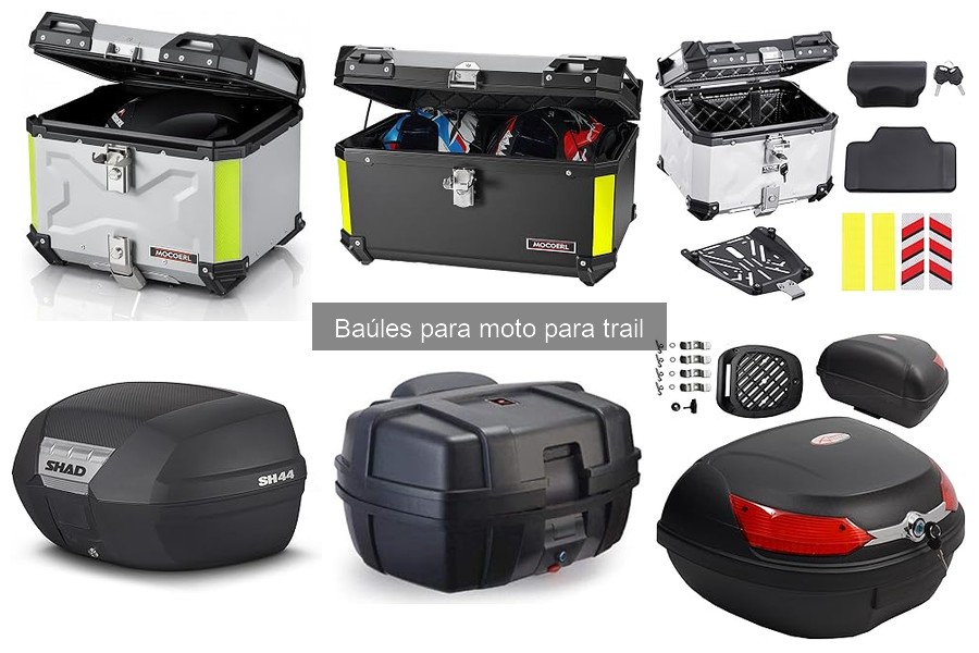 Mejores accesorios para baúles de moto trail