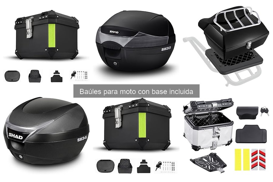 Mejores baúles para moto con base incluida en 2023