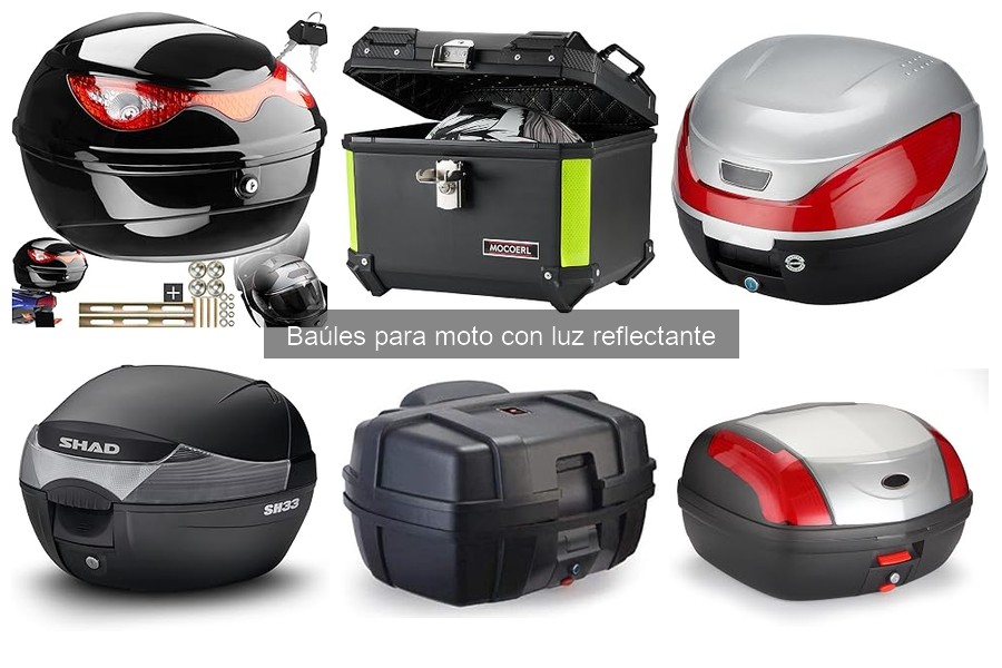 Mejores baúles para moto con luz reflectante en 2023