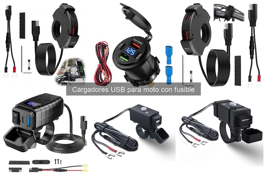 Mejores cargadores USB para moto con fusible 2023