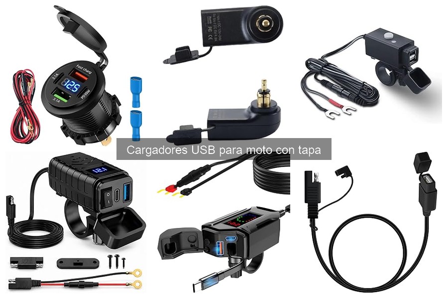 Mejores cargadores USB para moto con tapa y seguridad