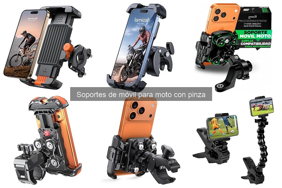 Mejores soportes de móvil para moto con pinza en 2023