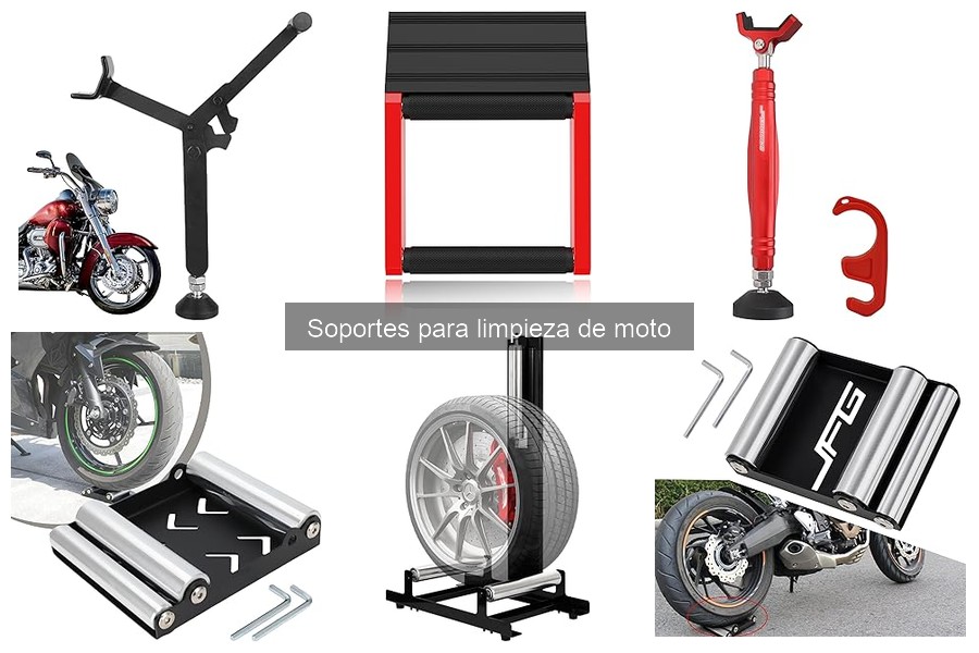 Opiniones de usuarios sobre soportes para limpieza de moto