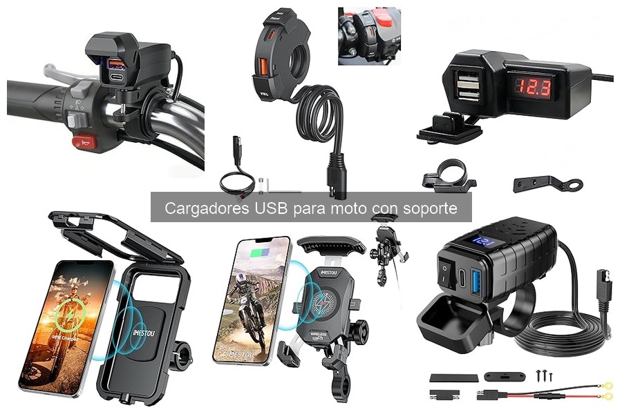 Opiniones sobre cargadores USB para moto con soporte