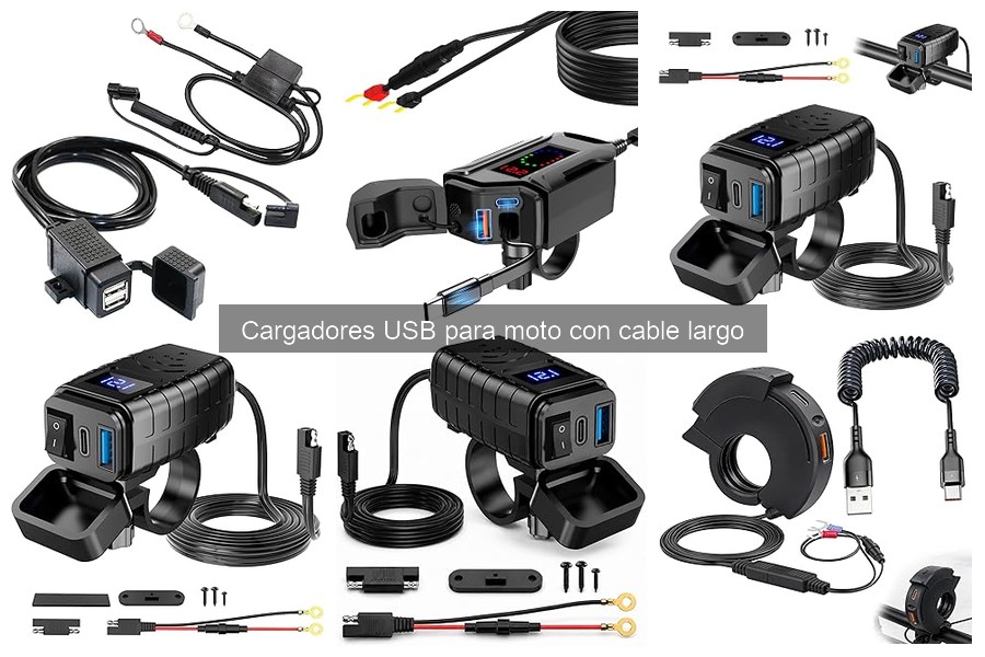 Opiniones sobre Cargadores USB para Moto de Cable Largo