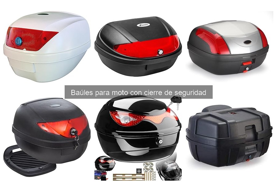 Precios de baúles para moto con cierre de seguridad y ofertas