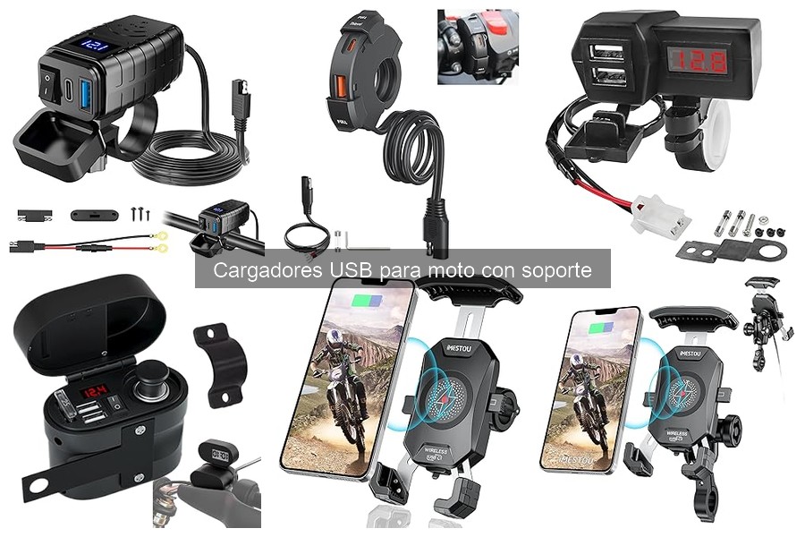 Precios de Cargadores USB para Moto con Soporte