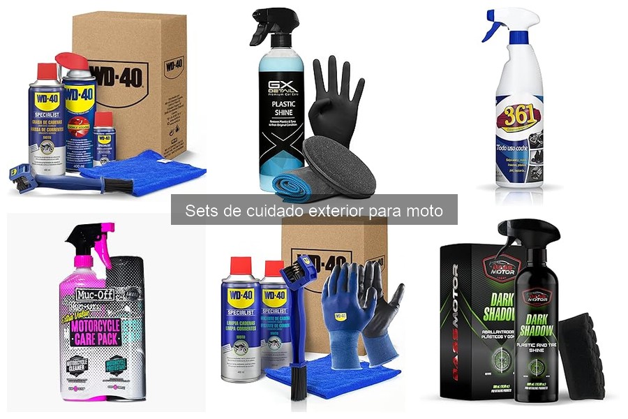 ¿Qué incluye un set de cuidado exterior para moto?