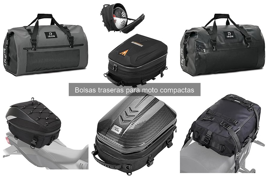 ¿Qué son las bolsas traseras para moto compactas?