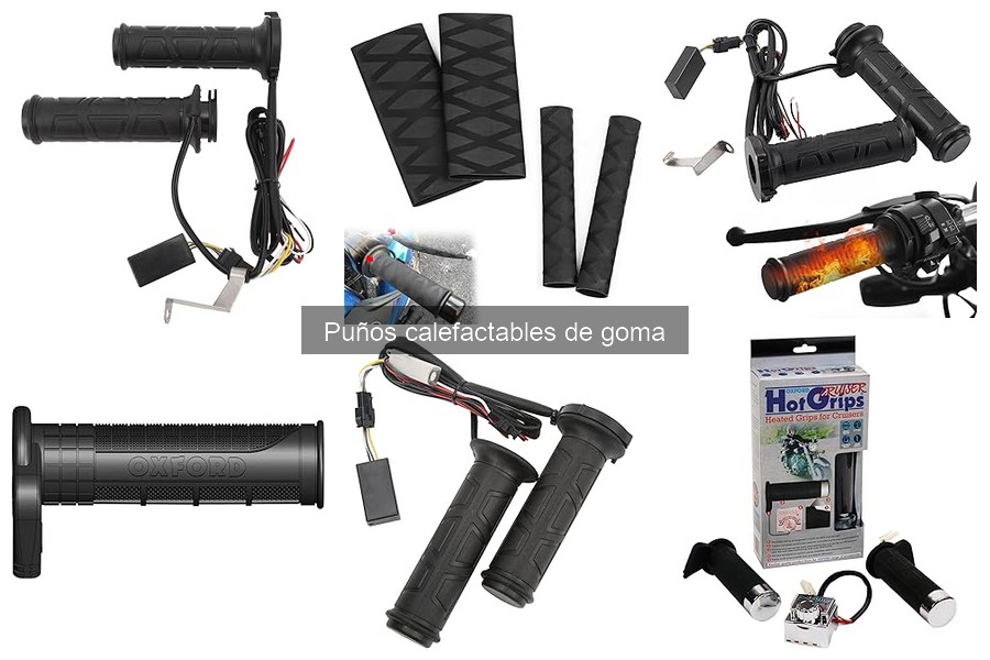 Seguridad de los puños calefactables de goma para motos