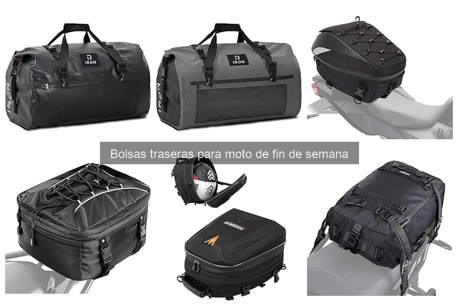 Tipos de bolsas traseras para moto de fin de semana