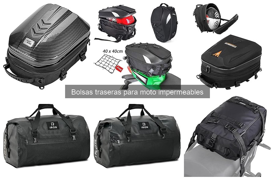 Tipos de bolsas traseras para moto impermeables que necesitas