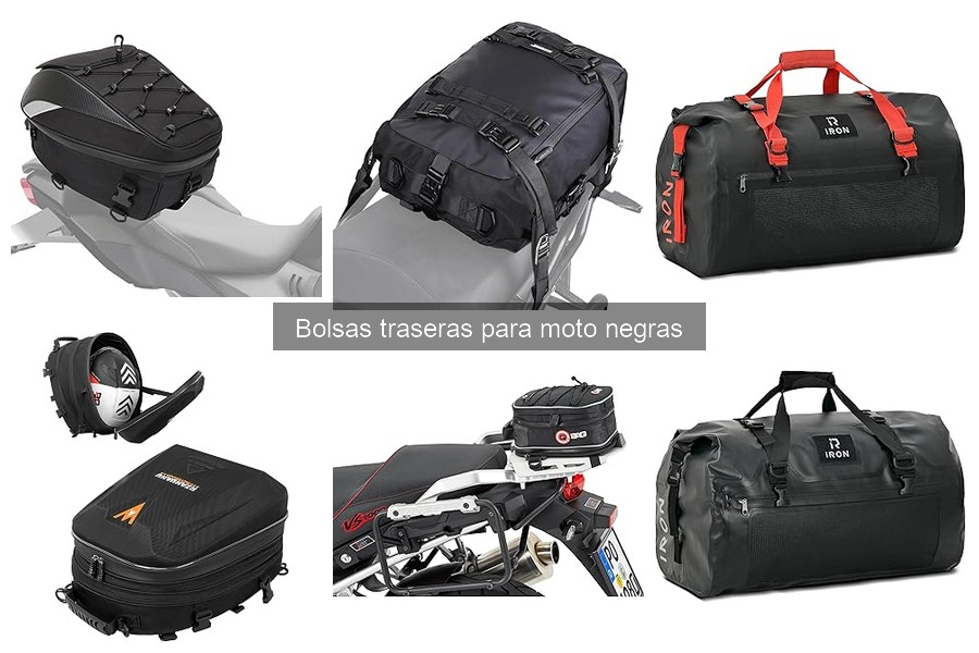 Tipos de bolsas traseras para moto negras: guía completa
