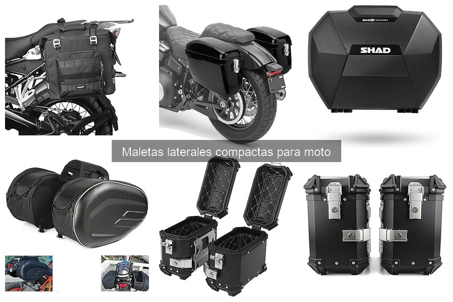 Tipos de maletas laterales compactas para moto