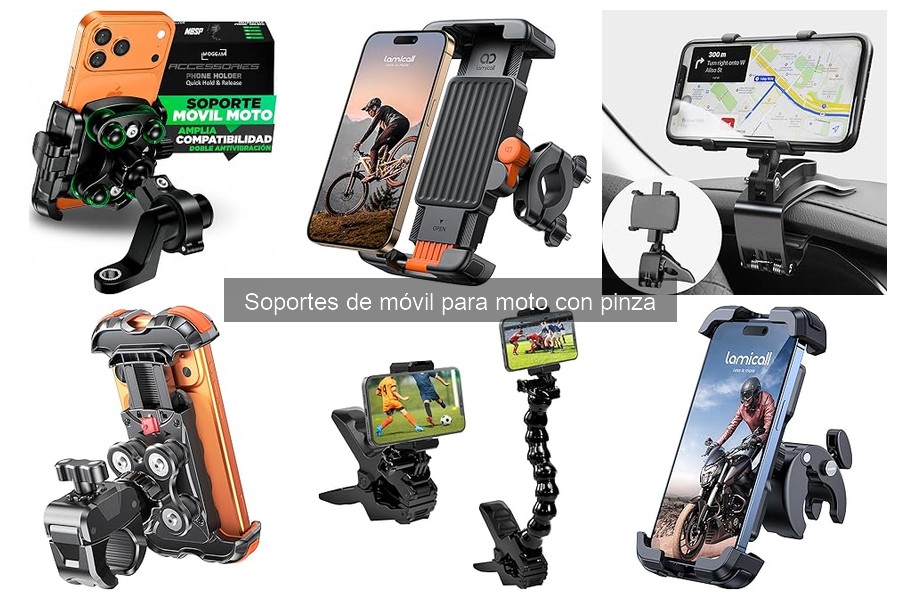 Tipos de soportes de móvil para moto con pinza: guía y características