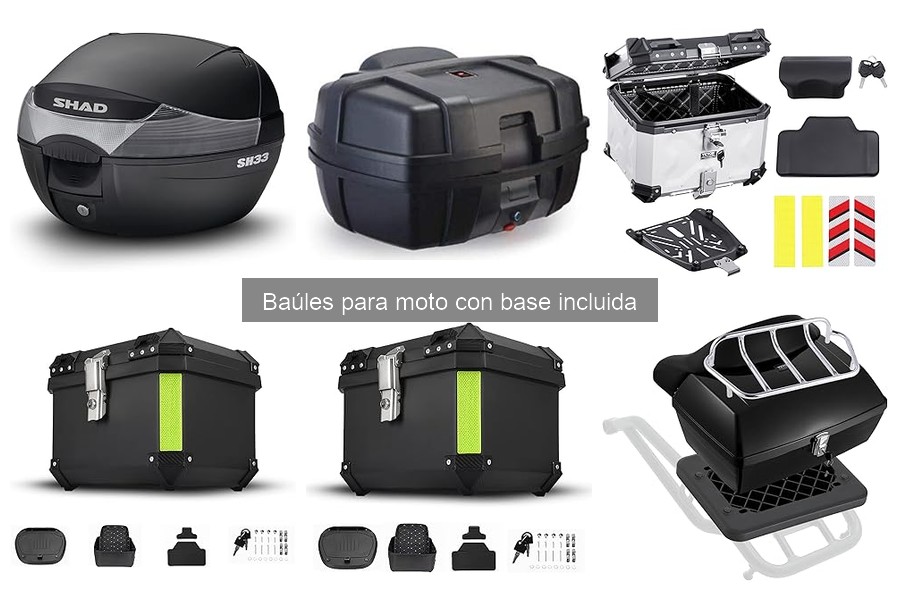 Ventajas y desventajas de baúles para moto con base incluida