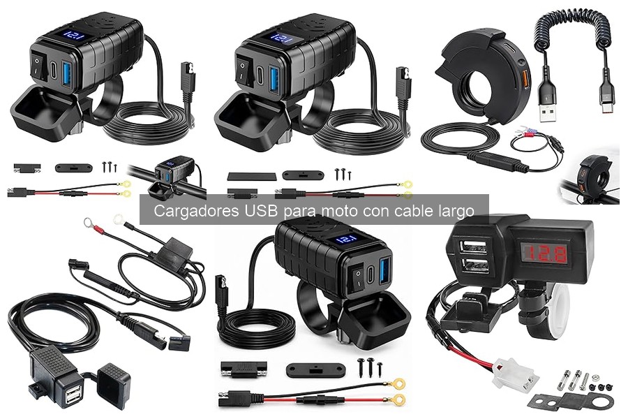 Ventajas y desventajas de cargadores USB para moto con cable largo